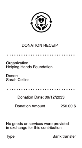 Donation Receipt