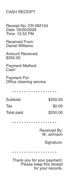 Generic Receipt