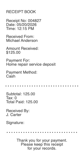 Simple Receipt