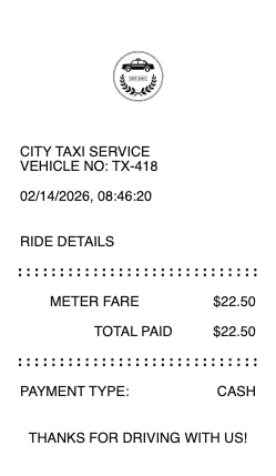 Taxi Receipt